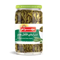خرید ترشی فلفل سبز 640 گرمی مهرام - فروشگاه اینترنتی گانوکو