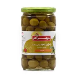 خرید زیتون شور ایرانی ( درشت ) 670 گرمی مهرام - فروشگاه اینترنتی گانوکو