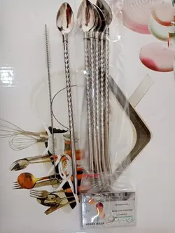 قاشق شربت خوری نی دار