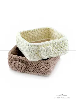 سبد تریکو | صنایع دستی | محصولات دست بافت | فروشگاه گره گالری | هدیه | کادویی |