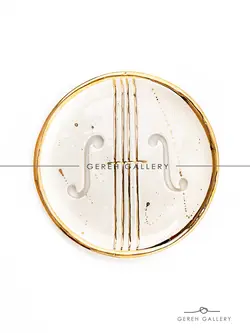 پیش دستی دکوری ویولن | شروف سرامیکی | صنایع دستی | ظروف پذیرایی | فروشگاه گره کالری