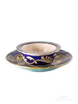 کاسه دست ساز تک نسخه طرح "خوشنویسی" | فروشگاه صنایع دستی گره گالری | خرید آنلاین صنایع دستی، کادو و هدایای تبلیغاتی