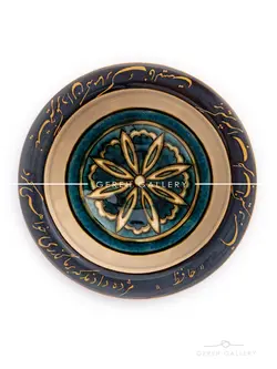 کاسه دست ساز تک نسخه طرح "خوشنویسی" | فروشگاه صنایع دستی گره گالری | خرید آنلاین صنایع دستی، کادو و هدایای تبلیغاتی