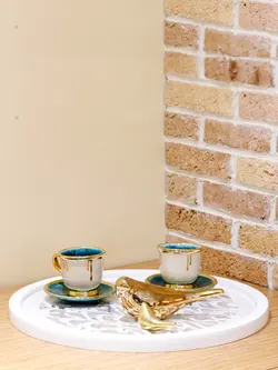 سینی چوبی خوشنویسی- سفید | فروشگاه صنایع دستی گره گالری | خرید آنلاین صنایع دستی، کادو و هدایای تبلیغاتی