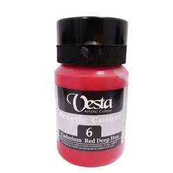 رنگ اکریلیک وستا cadmium red deep hue کد 6 (250 میل)