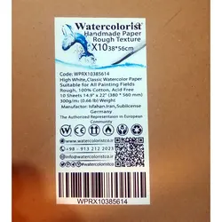 مقوا آبرنگ 100 درصد کتان 300 گرم واترکالریست راف watercolorist- بسته 5 عددی