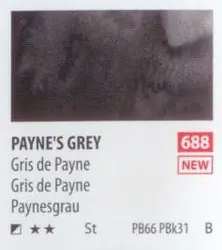 آبرنگ فوق آرتیست شین هان PWC سری B رنگ (PAYNE`GREY 688)