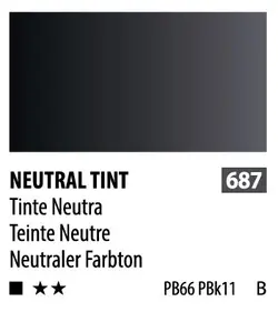 آبرنگ فوق آرتیست شین هان PWC سری B رنگ (Nautral Tint 687)