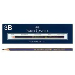 مداد طراحی فابر کاستل مدل گلدفابر با درجه سختی نوک ۳B