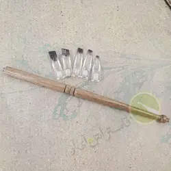 قلم خوشنویسی پلیمری 5 تایی (جعبه چوبی)- شماره فرد