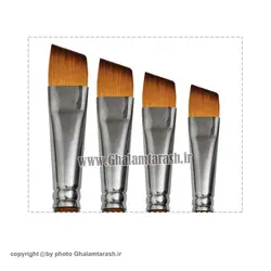 قلم مو سر کج نقاشی پارس آرت دسته قهوه ای کد ۲۱۱۵ ( سایز 2)