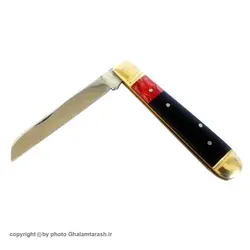 قلمتراش خوشنویسی اسد اشتری با دسته فیبر مشکی و قرمز