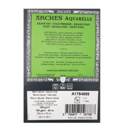 مقوا آرچ آبرنگ کلدپرس 185 گرم (arches coldpressed) سایز 28*38 بسته 4 عددی