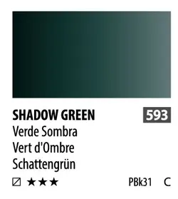 آبرنگ فوق آرتیست شین هان PWC سریC رنگ (shadow green593)