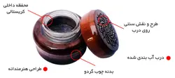 دوات خوشنویسی چوب گردو طرح آناهیتا