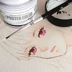 گواش سفید شین هان (poster color white 51)