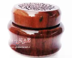 دوات خوشنویسی چوب گردو طرح گل ختایی