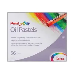 پاستل روغنی پنتل 36 رنگ pentel pastel