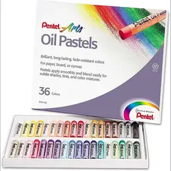 پاستل روغنی پنتل 36 رنگ pentel pastel