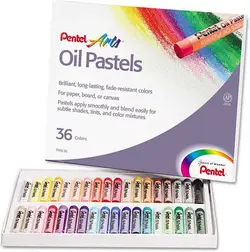 پاستل روغنی پنتل 36 رنگ pentel pastel