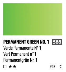 آبرنگ فوق آرتیست شین هان PWC سری C رنگ (566permanent green no.1)