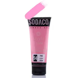 رنگ اکریلیک سوداکو 75 میل صورتی کد 08394