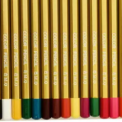 مداد رنگی 12 رنگ M.Q مدل Gold