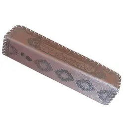 قلمدان خوشنویسی کیف چرم مصنوعی دوخت درشت