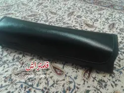 قلمدان چرم مصنوعی کیف خوشنویسی مشکی