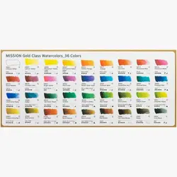 آبرنگ میشن 36 رنگ Gold Class+پالت