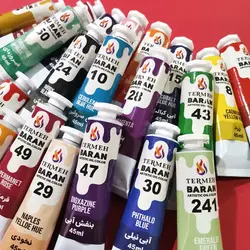 رنگ روغن ترمه باران قرمز گوجه ای کد 5