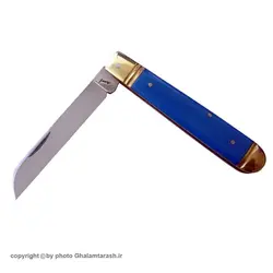 قلمتراش خوشنویسی تک تیغه دسته فیبر فیروزه ای اسد اشتری