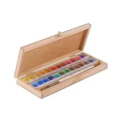 آبرنگ سنت پترزبورگ 24 رنگ جعبه چوبی