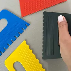 لیسه شیاردار 4 عددی پلاستیکی دسته دار