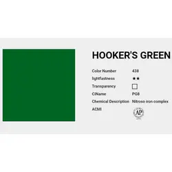 آبرنگ حرفه ای شین هان hookers green 438 (حجم 7.5 میل)