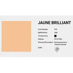 آبرنگ حرفه ای شین هان jaune brilliant 414 (حجم 7.5 میل)