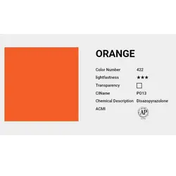 آبرنگ حرفه ای شین هان orange 422 (حجم 7.5 میل)