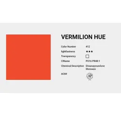 آبرنگ حرفه ای شین هان vermilion hue 412 (حجم 7.5 میل)
