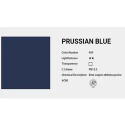 آبرنگ حرفه ای شین هان prussian blue 409 (حجم 7.5 میل)