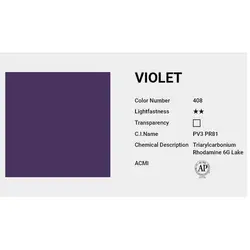 آبرنگ حرفه ای شین هان violet 408 (حجم 7.5 میل)