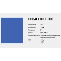 آبرنگ حرفه ای شین هان cobalt blue hue 418 (حجم 7.5 میل)