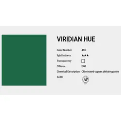 آبرنگ حرفه ای شین هان viridian hue 410 (حجم 7.5 میل)