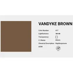 آبرنگ حرفه ای شین هان vandyke brown 417 (حجم 7.5 میل)