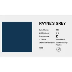 آبرنگ حرفه ای شین هان paynes grey 448 (حجم 7.5 میل)