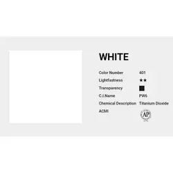 آبرنگ حرفه ای شین هان white 401 (حجم 7.5 میل)