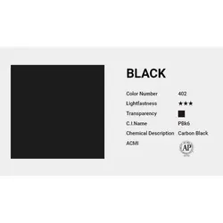 آبرنگ حرفه ای شین هان black 402 (حجم 7.5 میل)