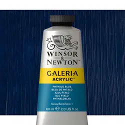 رنگ اکریلیک وینزور کد 516 مدل گالریا حجم 60 میلی لیتر (PHTHALO BLUE)