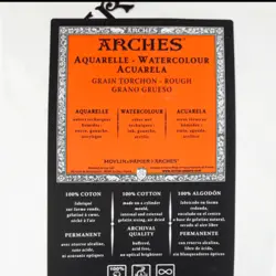 مقوا آرچ آبرنگ راف 185 گرم (arches rough) سایز 28*38 سانت بسته 2 عددی