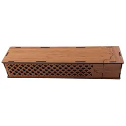 قلمدان چوبی خوشنویسی درب کشویی (بدنه منبت کاری)