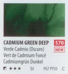 آبرنگ فوق آرتیست شین هان PWC سری C رنگ (cadmiumgreen deep 570)